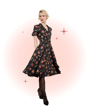 Robe Évasée Bella True Love Noir