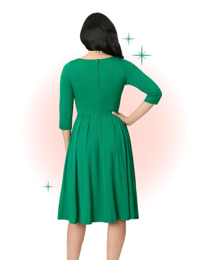 Robe Évasée Bengaline Verte
