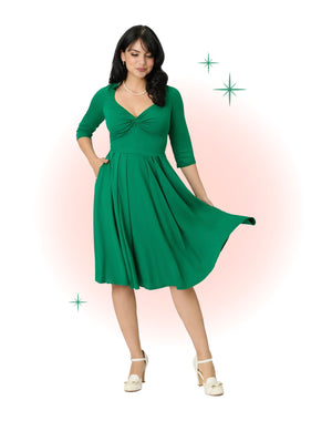 Robe Évasée Bengaline Verte