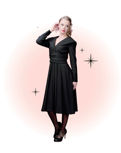 Robe Évasée Carla Noire