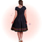 Robe Évasée Carmen Noire