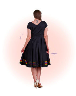 Robe Évasée Carmen Noire