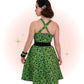 Robe Évasée Frankenstein Verte