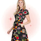 Robe Chemisier Évasée Frida Noire