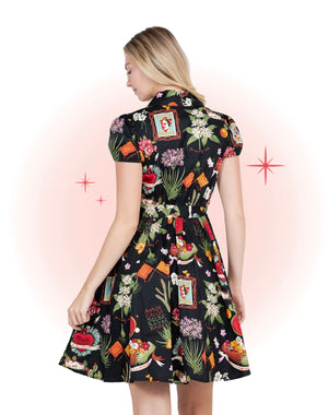 Robe Chemisier Évasée Frida Noire