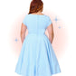 Robe Évasée Lola Vichy Bleu