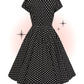 Robe Évasée Lola à Pois Noire