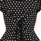 Robe Évasée Lola à Pois Noire