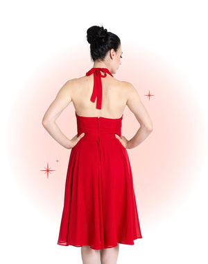 Robe Évasée Monroe Rouge