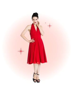Robe Évasée Monroe Rouge