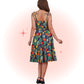 Robe Évasée Morena Tropical Marine