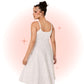 Robe Évasée Sammy Jo Broderie Anglaise Blanche