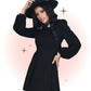 Black MoonFlower dress with collar