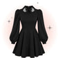 Black MoonFlower dress with collar