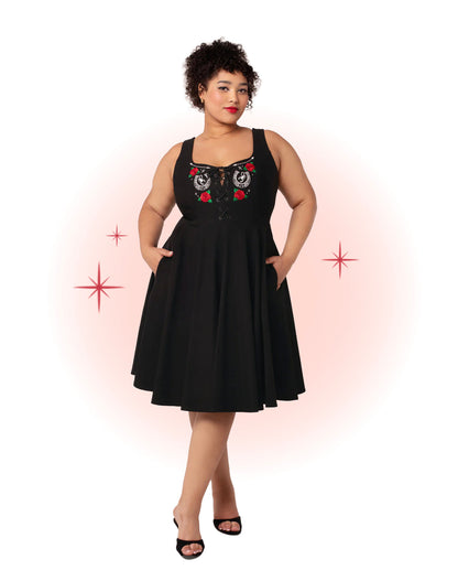 Robe Évasée Idaho Noire