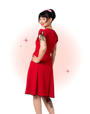Robe Évasée Casey Rouge