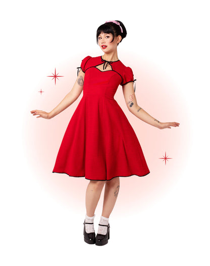 Robe Évasée Casey Rouge