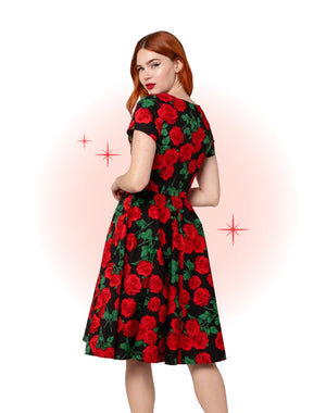 Robe Évasée Dolce Vita Noire