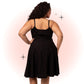 Robe Évasée Sammy Jo Broderie Anglaise Noire