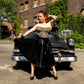 Everyday 50s Flared Skirt in Glamour Obscure Black