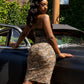 Marie Fitted Skirt in Leopard