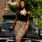Marie Fitted Skirt in Leopard