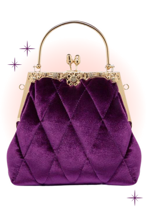 Purple Vintage Velvet Bag