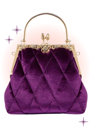 Vintage Purple Velvet Bag