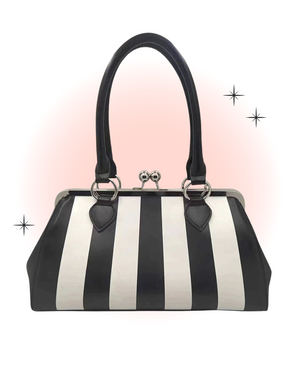 Beautiful Blues Black and White Handbag