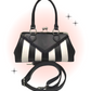 Hermoso bolso azul blanco y negro