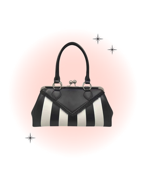 Beautiful Blues Black and White Handbag