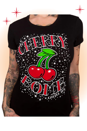 T-Shirt Noir Cherry Bomb