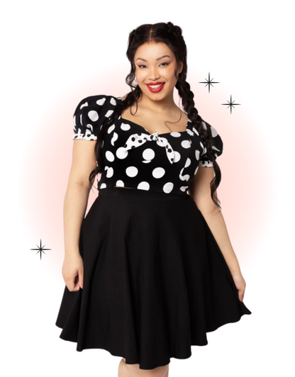 Black Polka Dot Dolores Top