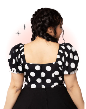 Top Dolores Noir à Pois