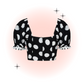 Black Polka Dot Dolores Top