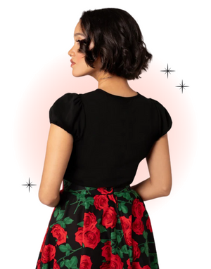 Black Priscilla Top