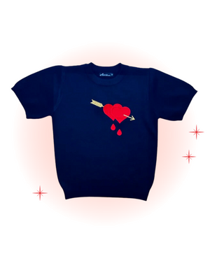 Black Bleeding Heart Top