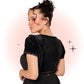 Top Disenchanted Velours Noir