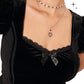 Top Disenchanted Velours Noir