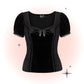 Top Disenchanted Velours Noir