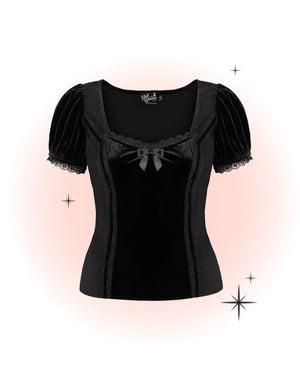 Top Disenchanted Velours Noir