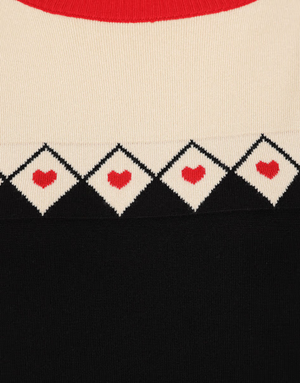 Black Winona Heart Knit