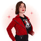 Veste Léopard Coeur Rouge et Noire