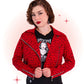 Veste Léopard Coeur Rouge et Noire