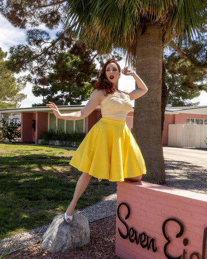 Jupe Everyday 50s Jaune Soleil – Queen Of The Main