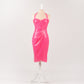 Jupe Marie Vinyl Hot pink  XS