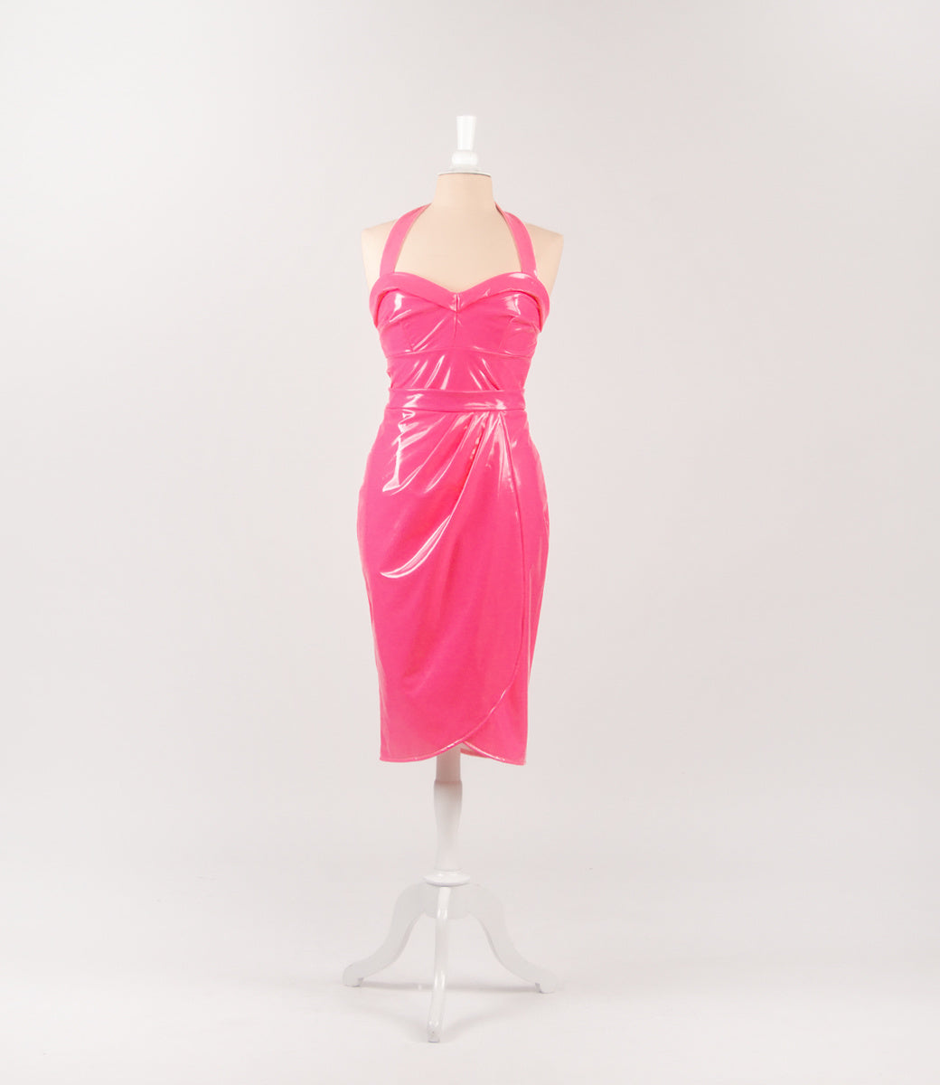 Jupe Marie Vinyl Hot pink  XS