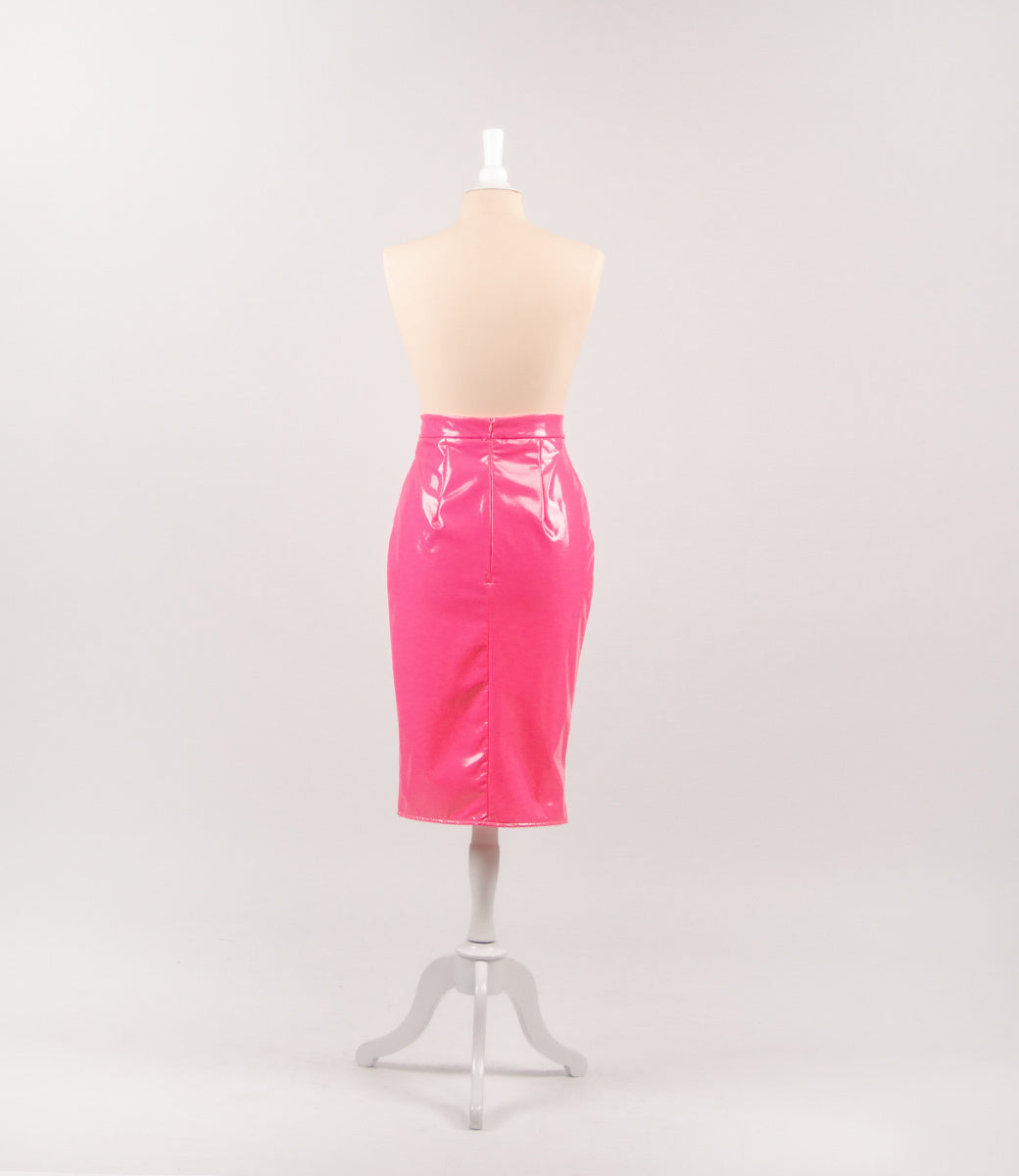 Jupe Marie Vinyl Hot pink  XS