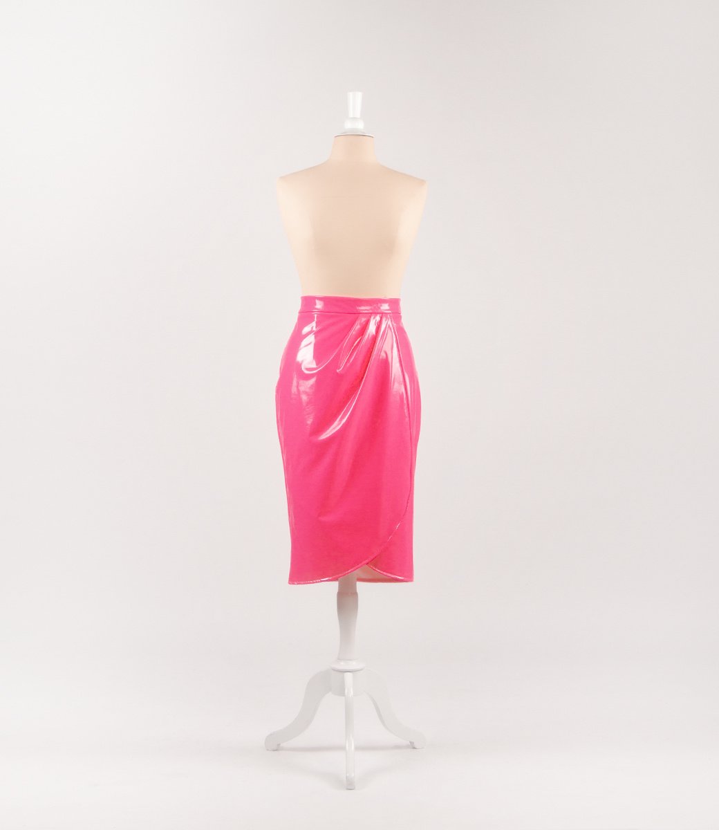 Jupe Marie Vinyl Hot pink  XS