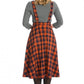 Jupe Pinafore Miss Spook Orange Et Noir L